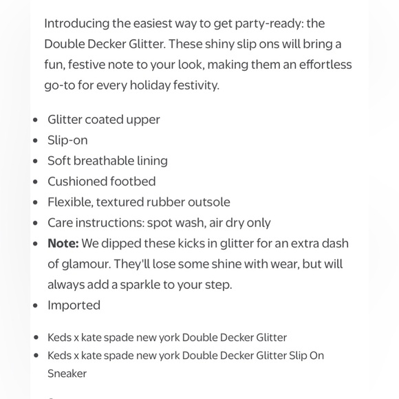 Kate Spade with Keds size 8 black glitter loafer sneakers - Picture 3 of 12